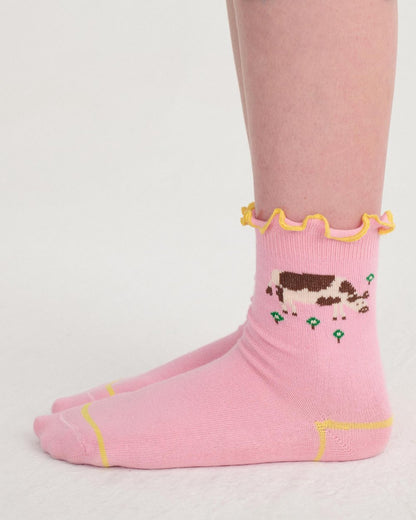 Farm Adventure Ruffled Short Socks | kids