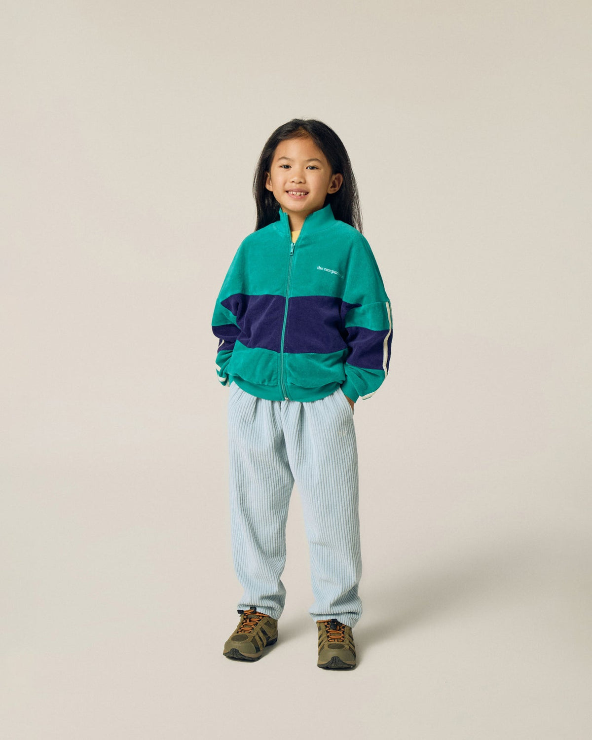Green Color Block Sweatshirt