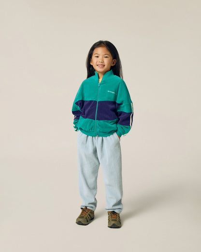 Green Color Block Sweatshirt
