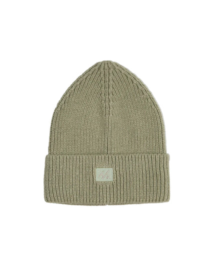 POINT BEANIE | MOSS GREEN
