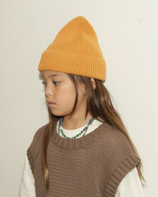 POINT BEANIE | GOLDEN YELLOW