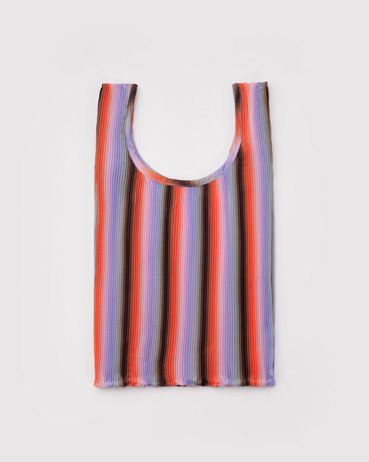 Pleated Baggu | gradient stripe poppy & lilac