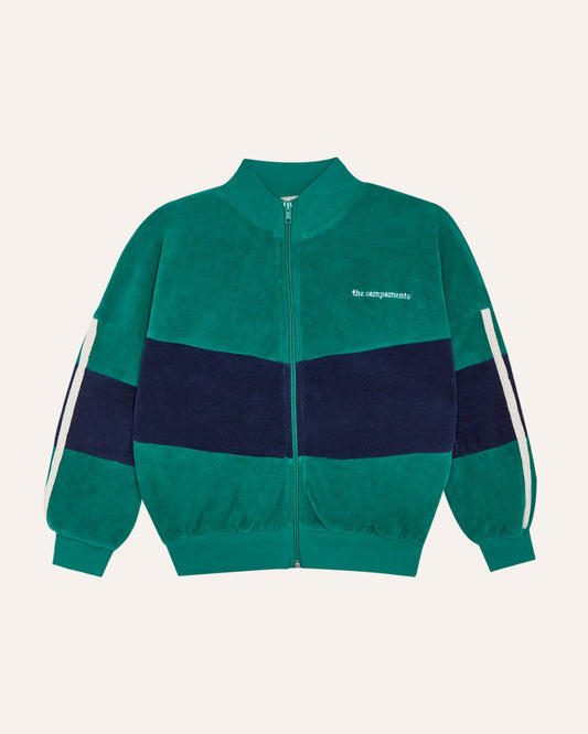 Green Color Block Sweatshirt