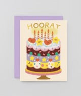 Hooray Happy Birthday Cake Card