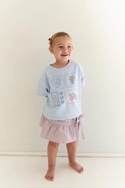 Patchwork Tee | Sky