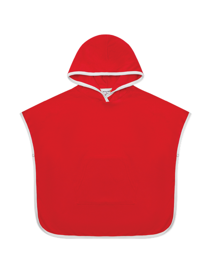 Terry poncho | tomato