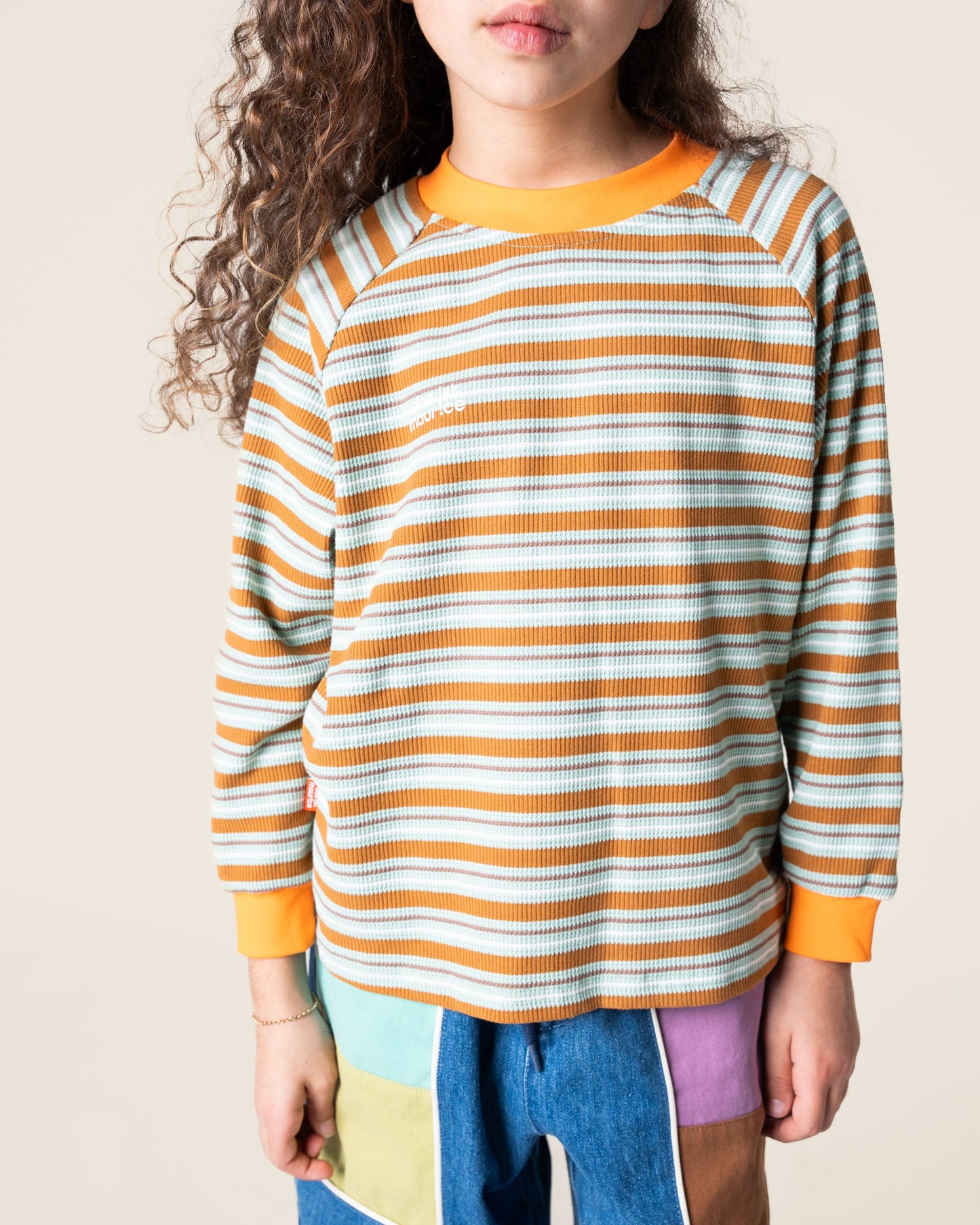 Long Sleeve T-Shirt | Green & Brown Stripes