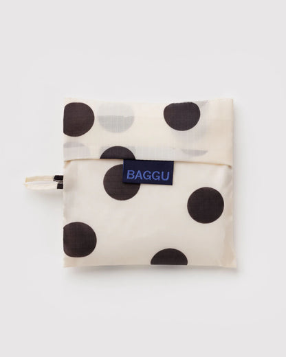 Standard Baggu | cream and black polka dot