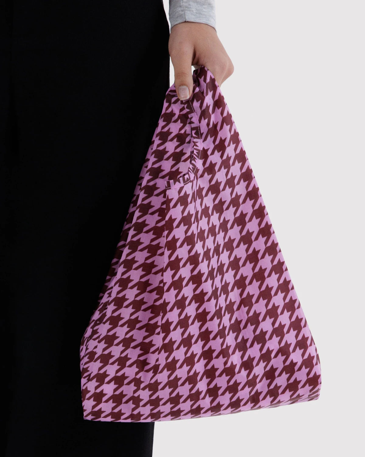 Baby Baggu | pink houndstooth