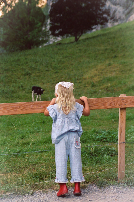 Dora Pant | Sky Gingham