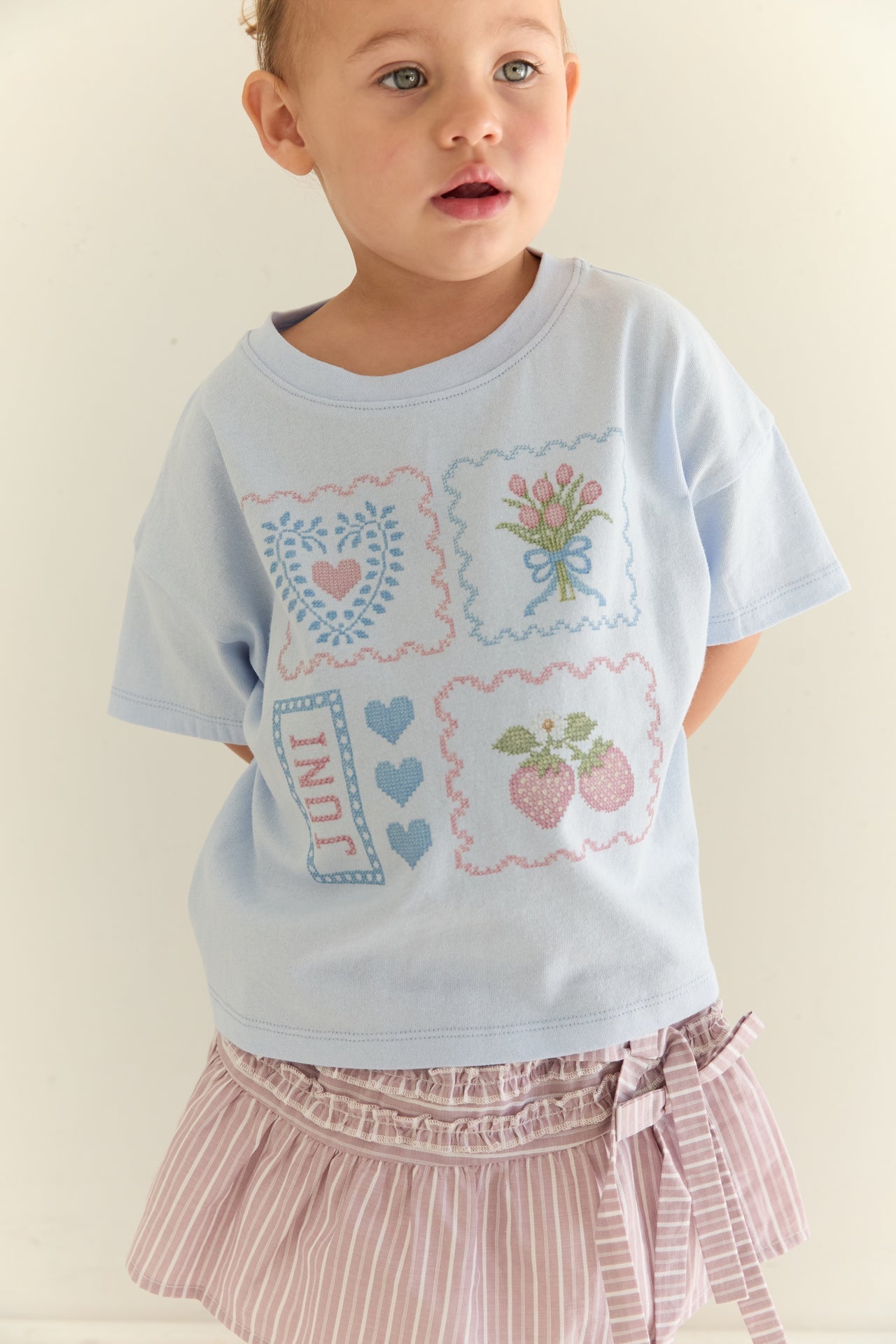 Patchwork Tee | Sky