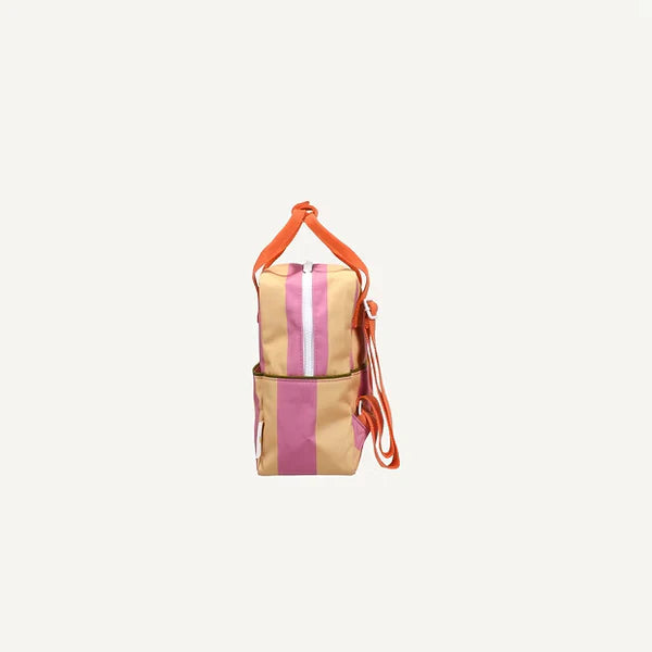 backpack small | stripes | red rosebay + apple juice