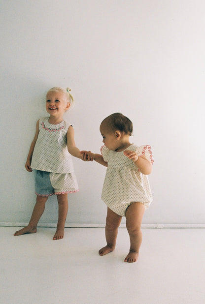 Daisy Romper | Polka Dot