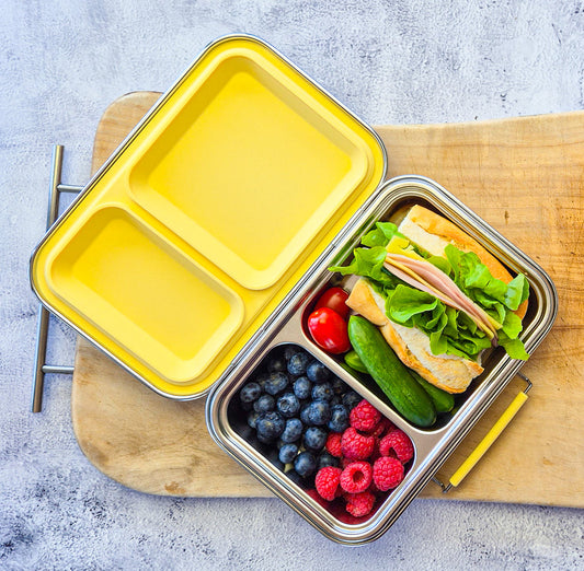 Stainless steel bento lunchbox | 2 compartments | limencello