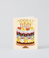 Hooray Happy Birthday Cake Card