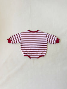 Mattie Stripe Cotton Bodysuit | Pink Stripe
