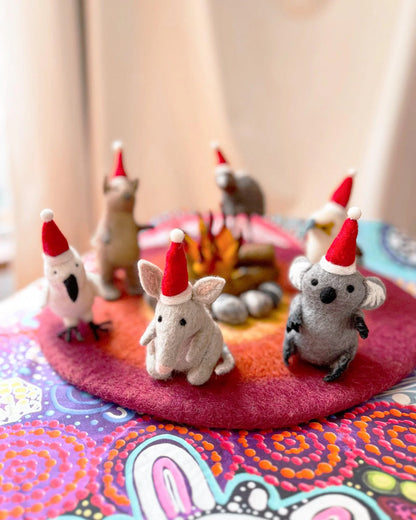 Felt Australian bilby christmas ornament