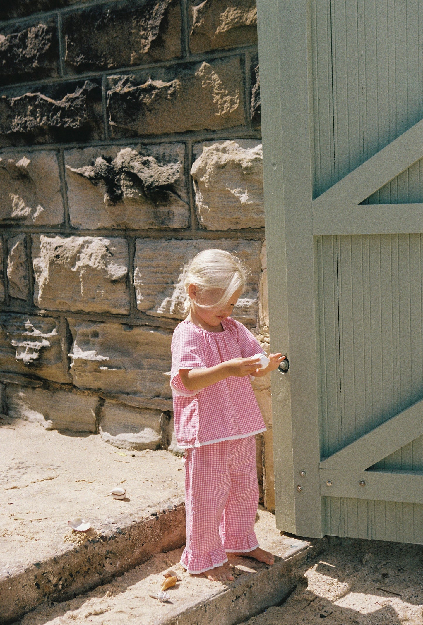 Dora Pant | strawberry gingham