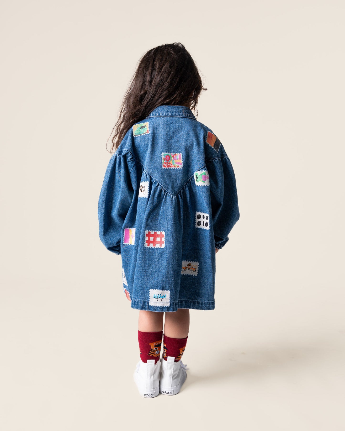 Denim Smock Dress | Stamps