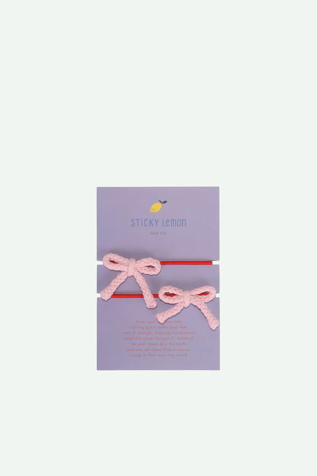 Hair ties | set of 2 | rosebay pink