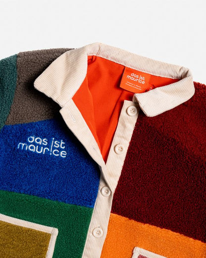 Boucle Coat | Colour Block