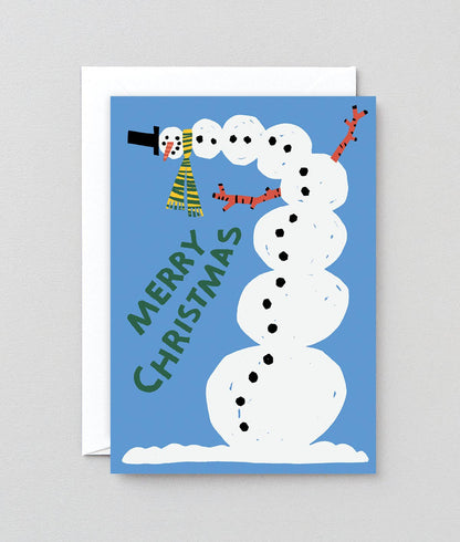 'Snowman' Embossed Holiday Greeting Card