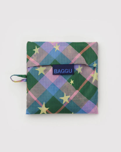 Standard Baggu | green star plaid