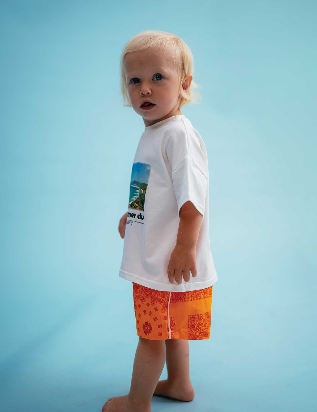 Paisley shorties | tangerine