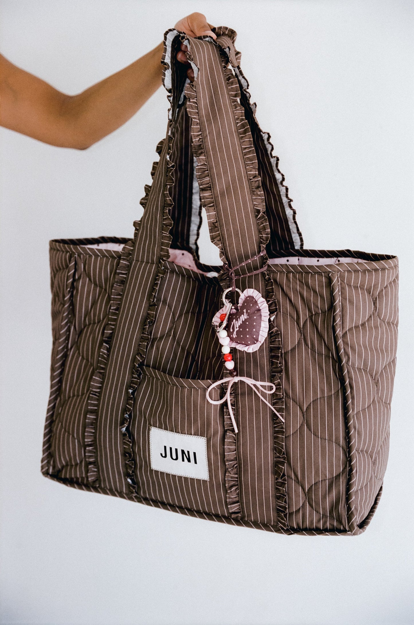 The Everything Bag | Cocoa Pinstripe