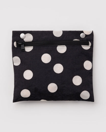 Everyday cloud bag | black and cream polka dot