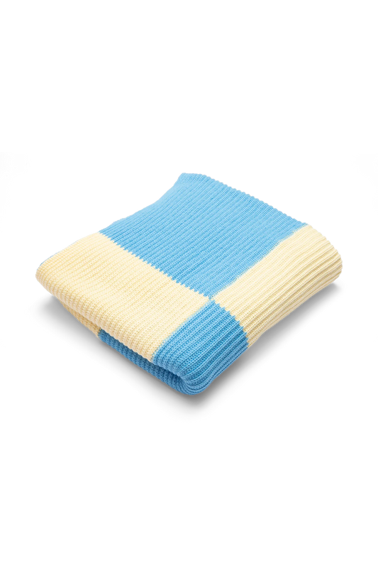 Sunday blanket - yellow & blue