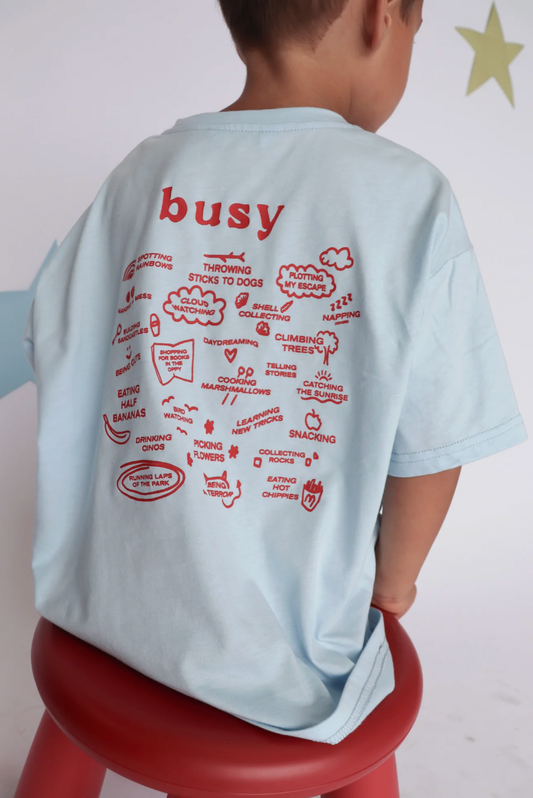 Busy tee | sky blue