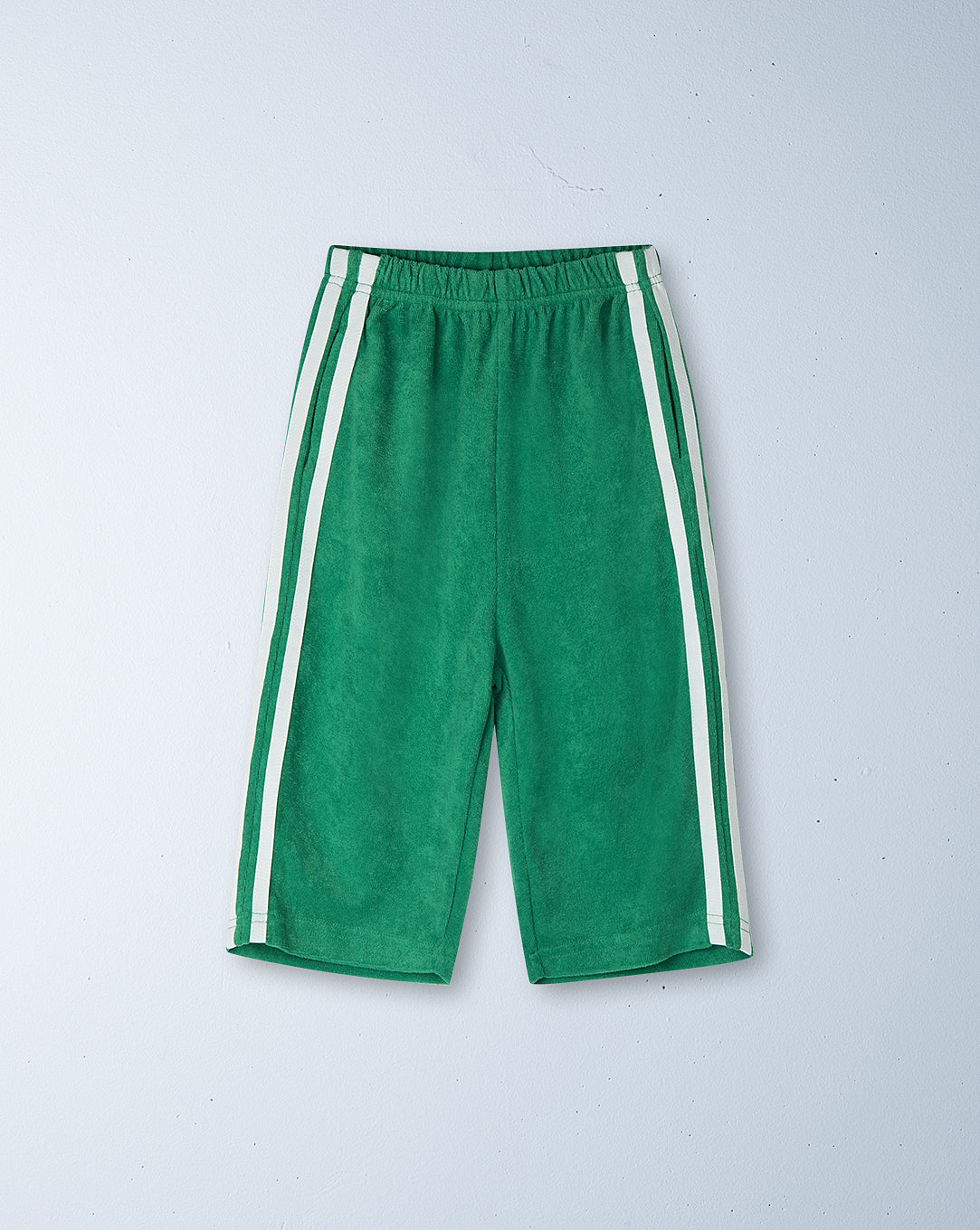 Twin stripe terry pant | verde