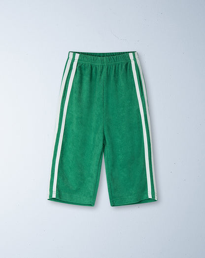 Twin stripe terry pant | verde