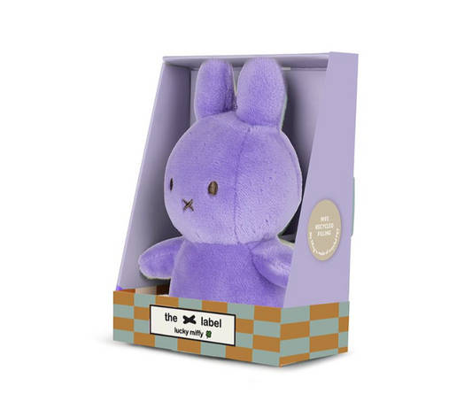 Lucky Miffy sitting in giftbox  - 10cm - Lilac