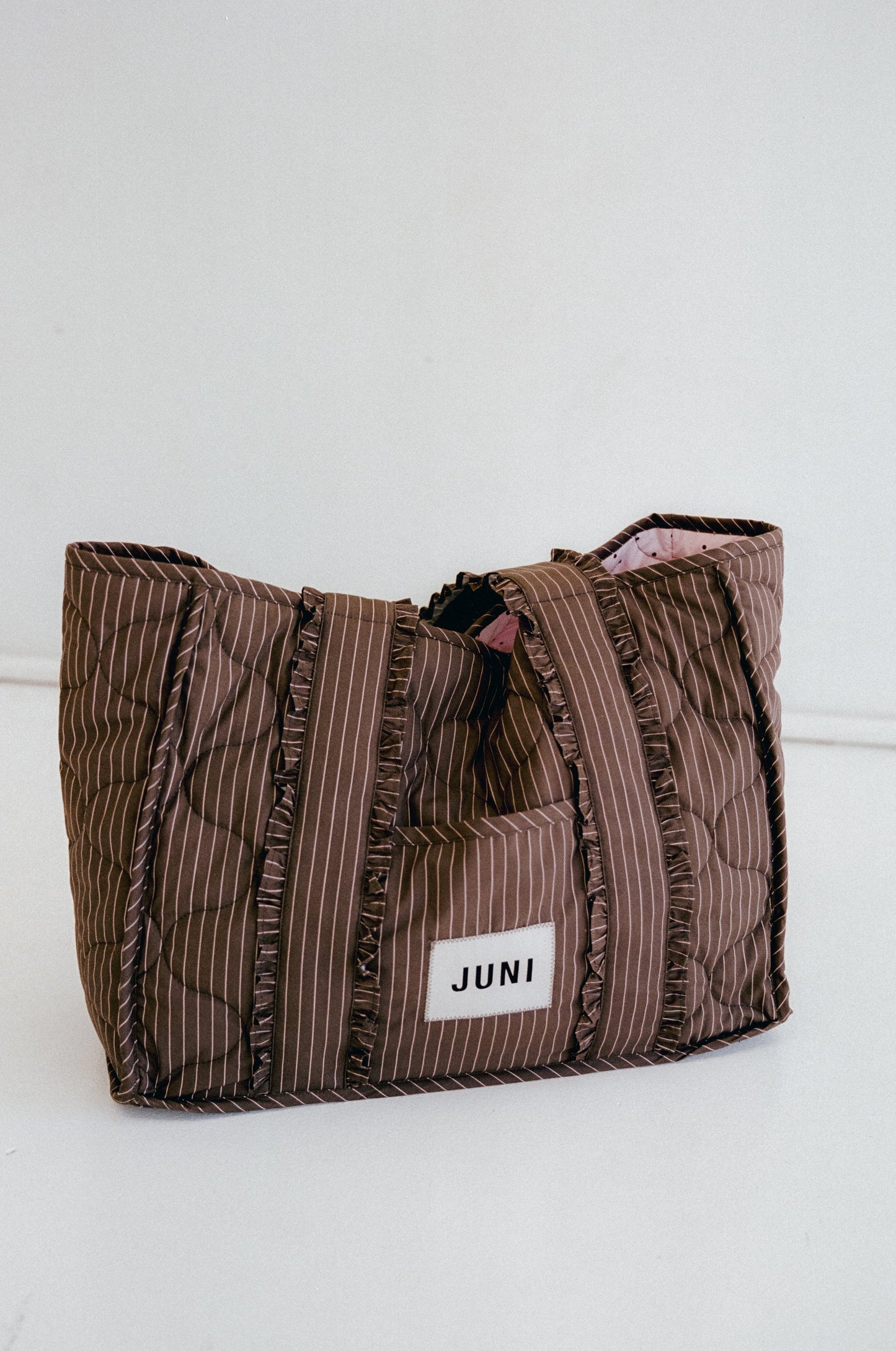 The Everything Bag | Cocoa Pinstripe