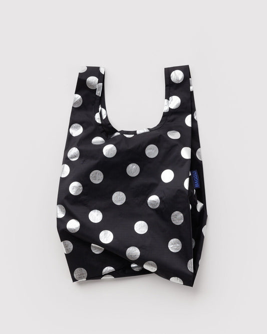 Baby Baggu | Silver Metallic Polka Dot