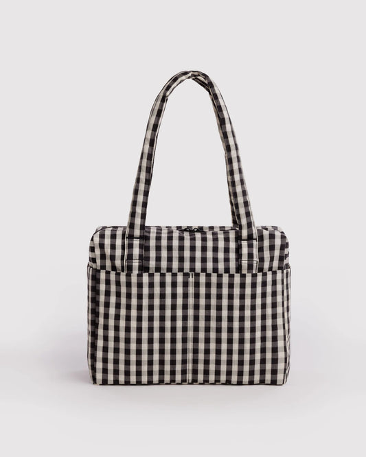 Small cloud carry on | black and cream gingham