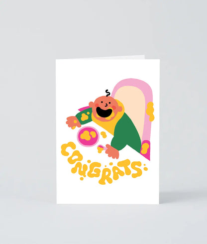 Baby food greeting card