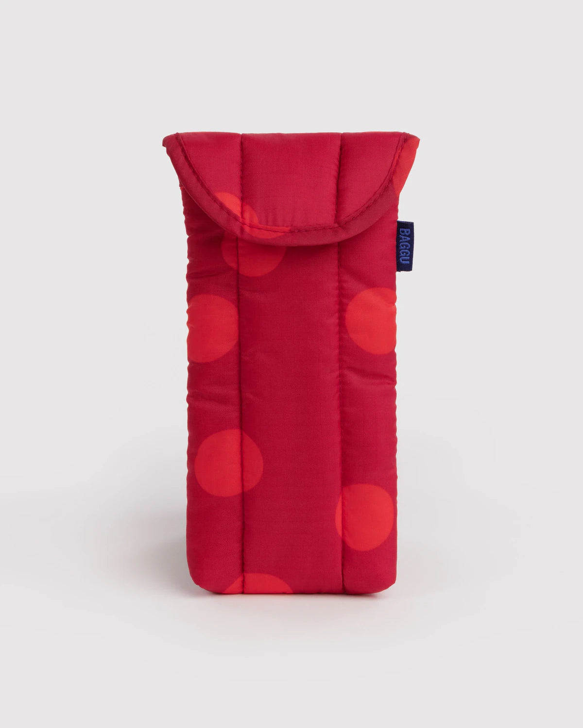 Puffy glasses sleeve | red polka dot