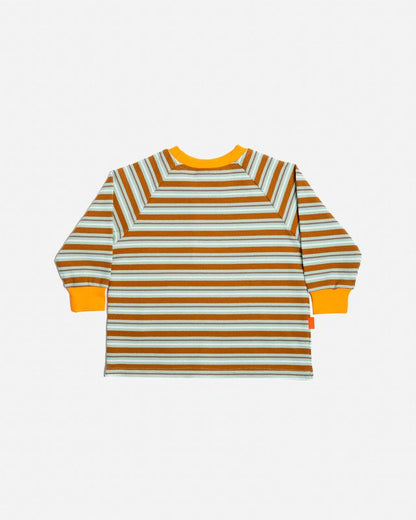 Long Sleeve T-Shirt | Green & Brown Stripes