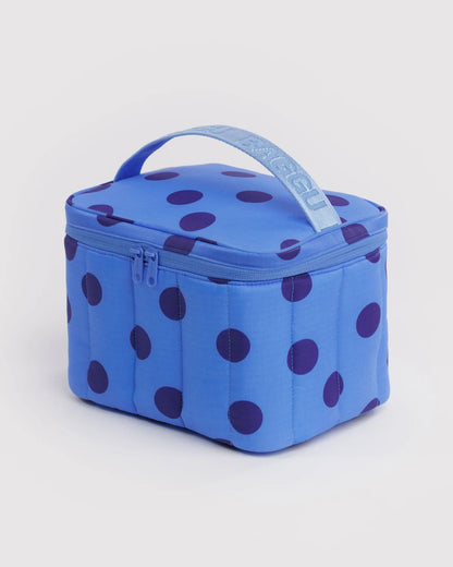 Puffy Lunch Bag | Blue Polka Dot