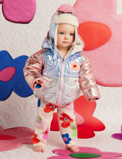 Hej Blomma! Reversible Kids Puffer Jacket