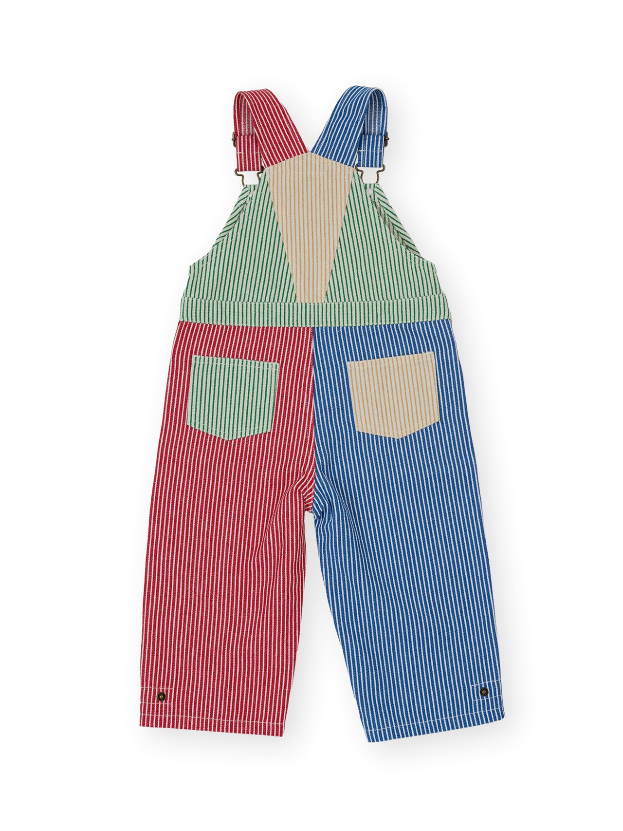Patchwork Stripe Blake Overalls