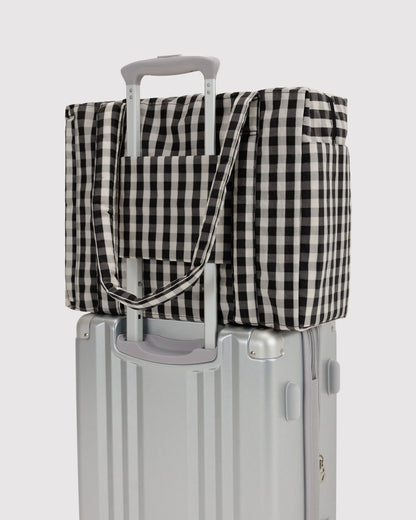 Small cloud carry on | black and cream gingham