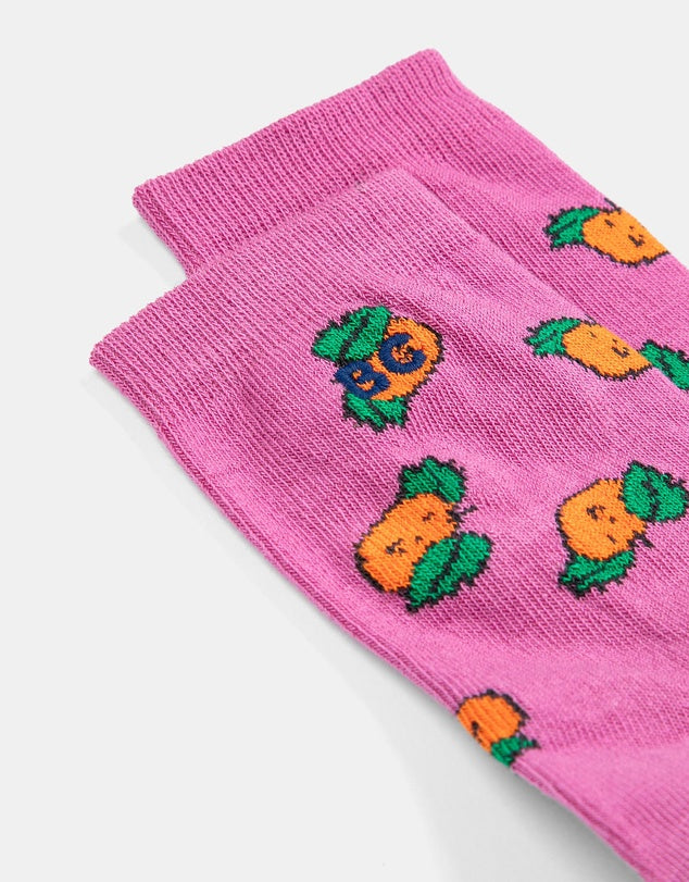 Tangerine all over short socks | kids