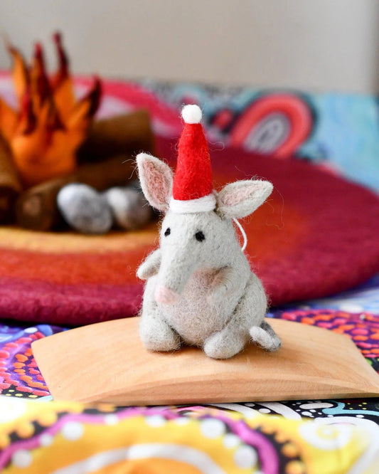 Felt Australian bilby christmas ornament