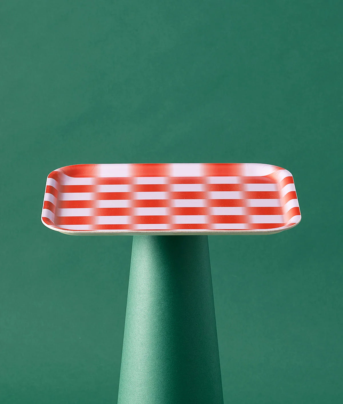 Red Gradient Check Small Rectangle Tray