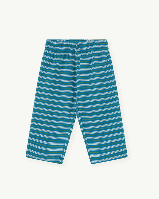 Baby pant | Green blue retro stripe