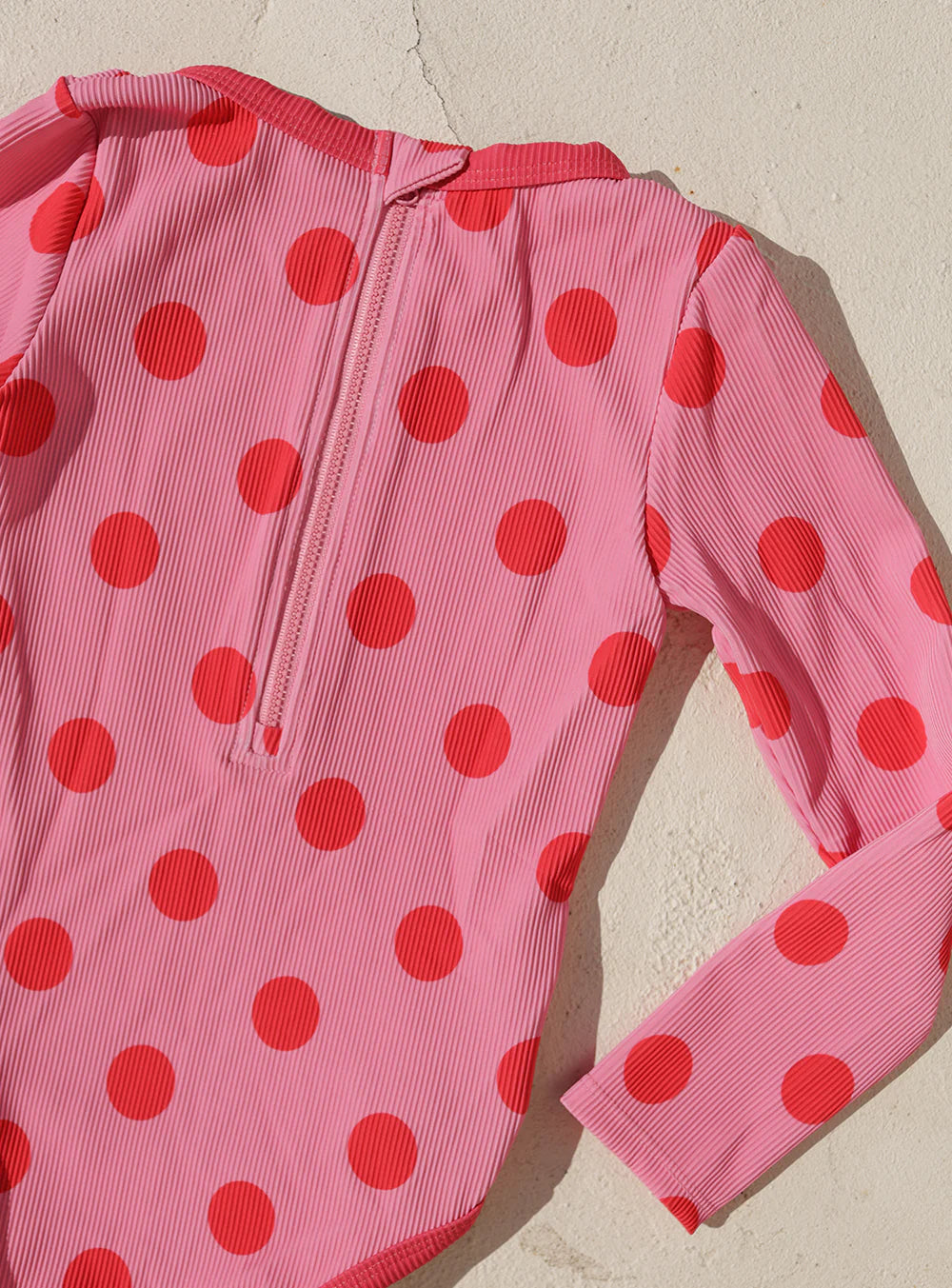 Long sleeve polka one piece